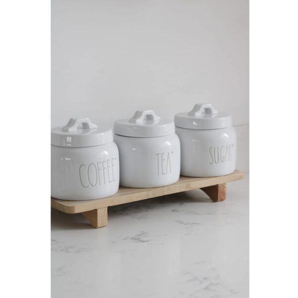 Tea Coffee Sugar Canisters - Grey